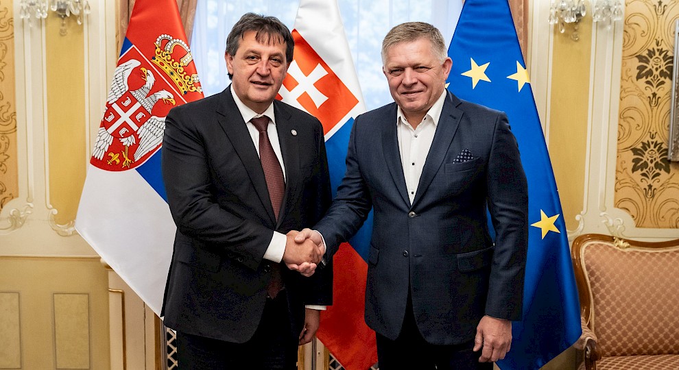 Predseda vlády SR Robert Fico sa stretol s ministrom obrany Srbska Bratislavom Gašićom