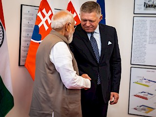 Fotogaléria k článku "Predseda vlády SR Robert Fico sa stretol s indickým premiérom Naréndrom Módím"