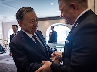 Fotogaléria k článku "Predseda vlády SR Robert Fico rokoval v Moskve s generálnym tajomníkom Komunistickej strany Vietnamu"