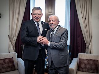 Fotogaléria k článku "Predseda vlády SR Robert Fico rokoval v Moskve s prezidentom Brazílie Luizom Ináciom Lulom da Silvom"