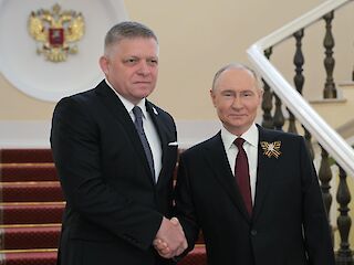 Fotogaléria k článku "Predseda vlády SR Robert Fico rokoval v Moskve s prezidentom Ruskej federácie Vladimirom Putinom"