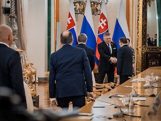 Fotogaléria k článku "Predseda vlády SR Robert Fico rokoval v Moskve s prezidentom Ruskej federácie Vladimirom Putinom"