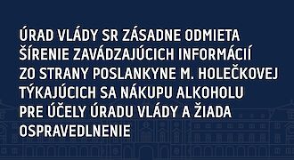 ÚV SR zásadne odmieta šírenie zavádzajúcich informácií zo strany poslankyne M. Holečkovej