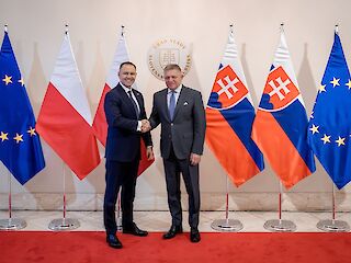 Fotogaléria k článku "Predseda vlády SR Robert Fico sa stretol s poľským prezidentom Karolom Nawrockim"