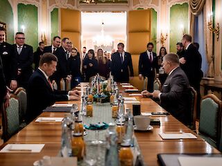 Fotogaléria k článku "Na návštevu Slovenska dnes pricestoval nový predseda Poslaneckej snemovne Parlamentu ČR Tomio Okamura"