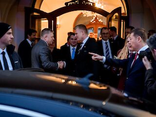 Fotogaléria k článku "Na návštevu Slovenska dnes pricestoval nový predseda Poslaneckej snemovne Parlamentu ČR Tomio Okamura"