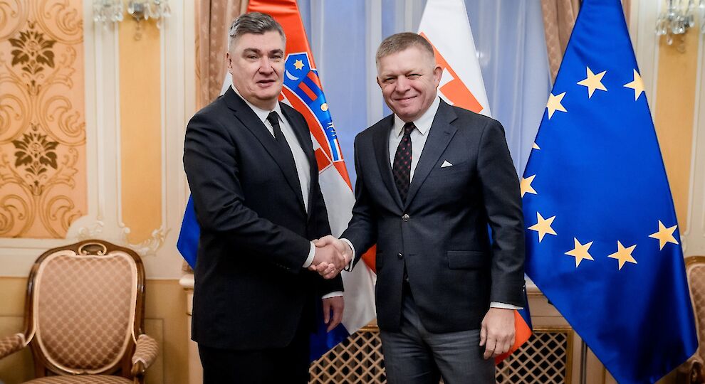 Predseda vlády SR Robert Fico sa stretol s prezidentom Chorvátska Zoranom Milanovićom
