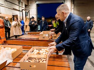 Fotogaléria k článku "Predseda vlády SR Robert Fico spolu s ministrom dopravy SR Jozefom Rážom dnes ráno navštívili mestský dopravný podnik v Bratislave"