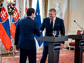 Fotogaléria k článku "Predseda vlády SR Robert Fico rokoval s ministrom zahraničných vecí USA Marcom Rubiom"